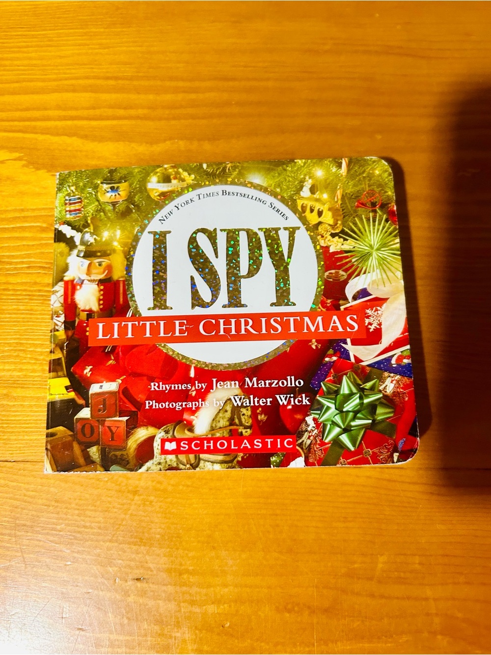 (3/$10) Scholastic I SPY Little Christmas Board Book - Red & Gold